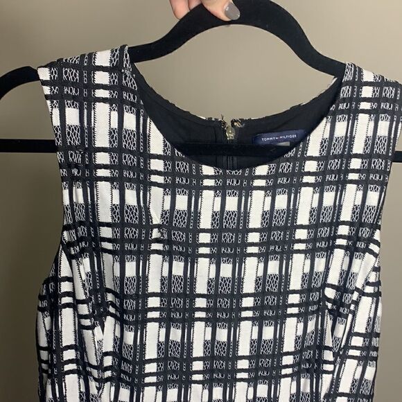 Tommy Hilfiger black white fit and flare dress size 8 (A1) - Picture 3 of 8